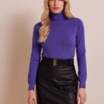 Κοντή φούστα δερματίνη με ζώνη STORMI