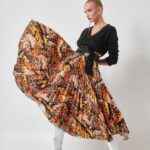 Mantila φόρεμα πλισέ Toyotoma με πεταλούδες