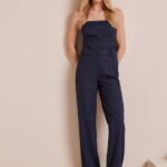 Μπλε καρό ψηλόμεσο παντελόνι OLIE