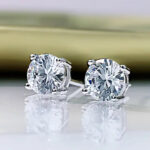 Σκουλαρίκια καρφωτά στρογγυλό ασήμι