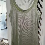 Lumina ριμπ top μεταλικό πράσινο