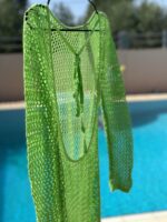 Φόρεμα δικτυωτό πράσινο - Image 2