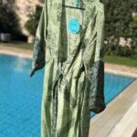 Ολόσωμη φόρμα boho style πράσινη εμπριμέ