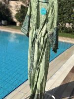 Ολόσωμη φόρμα boho style πράσινη εμπριμέ - Image 3