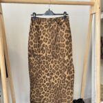 Τζιν φούστα λεοπάρ μακρυά