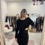 Nelly μίνι φόρεμα παγιέτα με ανοίγματα