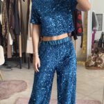 Adele μπλε σετ με παγιέτα