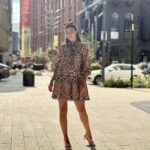 Φόρεμα φαρδύ λεοπάρ εμπριμέ