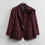 Σακάκι oversized με λουλούδι