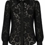 Πουκάμισο δαντέλα βελούδινη