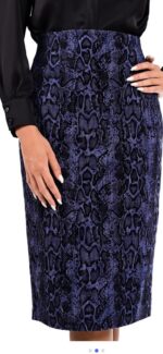 Φούστα midi φίδι μπλε - Image 3