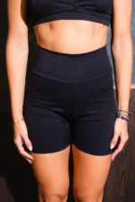Jet Black Biker Shorts