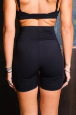 Jet Black Biker Shorts - Image 2