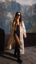 Croconude Gabardine Coat - Image 4