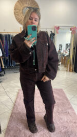 Τζην παντελόνι εφέ βελούδο - Image 2