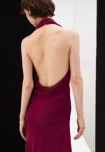 Φόρεμα halter με ανοικτή πλάτη με διαφάνεια - Image 3