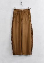 Παντελόνι τύπου suede με κρόσια - Image 3