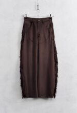 Παντελόνι τύπου suede με κρόσια - Image 2