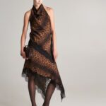 Lingerie leopard halter neck