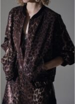 Bomber με print λεοπάρ πούλια