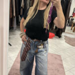 Τζην με σχέδιο γραβάτα