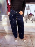 Τζην με λουλουδάκια κεντητά - Image 3