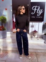 Τζην με λουλουδάκια κεντητά