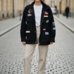 Oversized Jacket με Animal Print Επένδυση & Patches