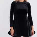 Velvet Mini Skater Dress