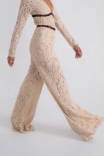 Lace Wide Leg Παντελόνα Με Εσωτερικό Σορτσάκι - Image 5