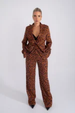 Tortoise Print Oversized Blazer - Image 2