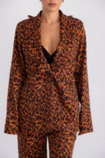 Tortoise Print Oversized Blazer