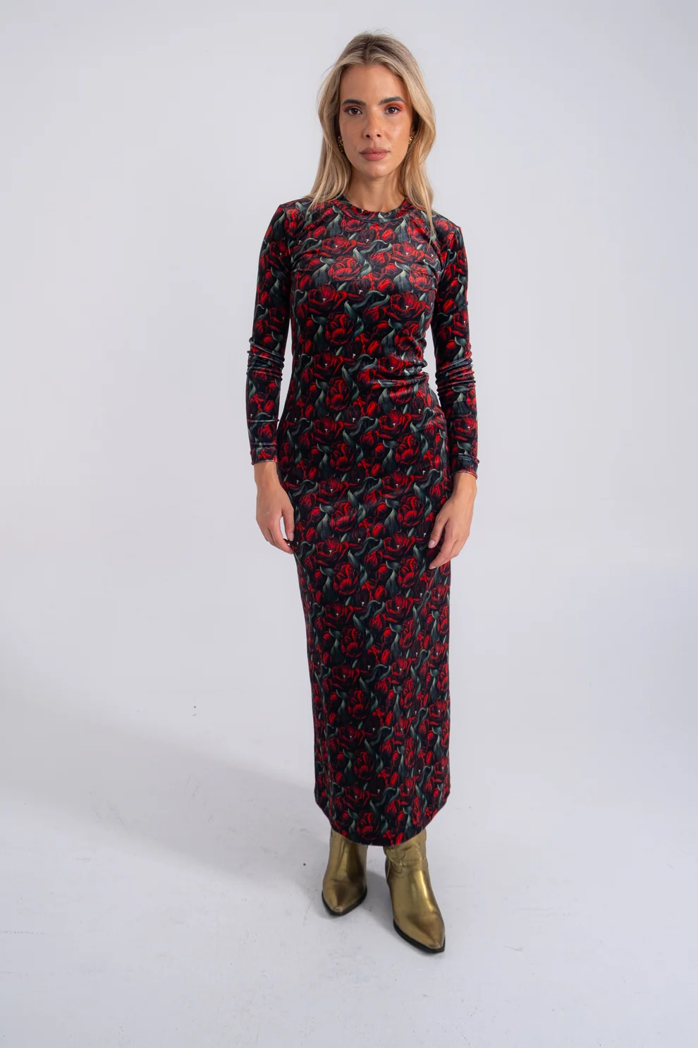 504AD35F-9764-438A-BD70-C8BDBB651582 Tulip Velvet Blossom Dress - Image 1