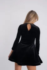 Velvet Mini Skater Dress - Image 2