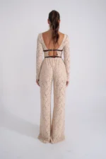 Lace Wide Leg Παντελόνα Με Εσωτερικό Σορτσάκι - Image 6
